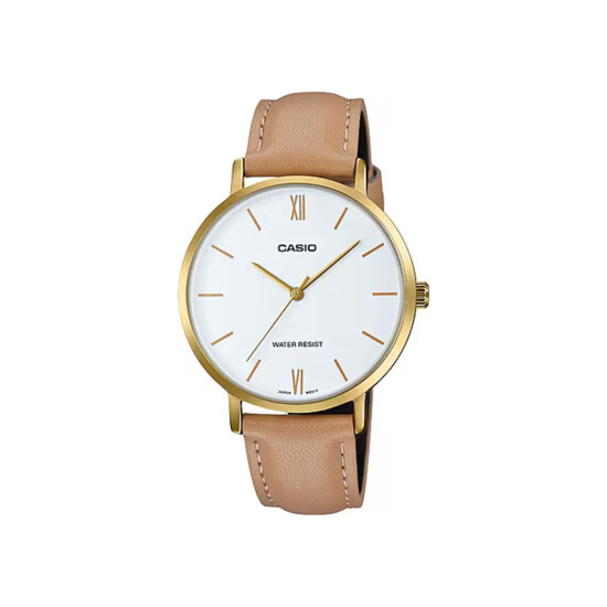 Reloj CASIO LTPVT01GL-7BUDF Cuero Beige Esfera 34mm 0