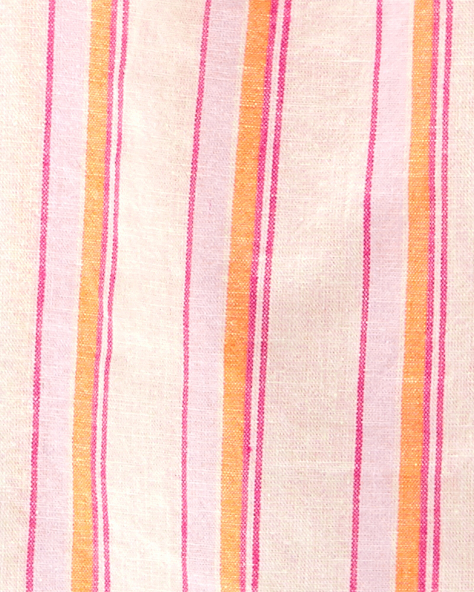 Set dos piezas, short de chambray y blusa de lino, diseño a rayas Sin color