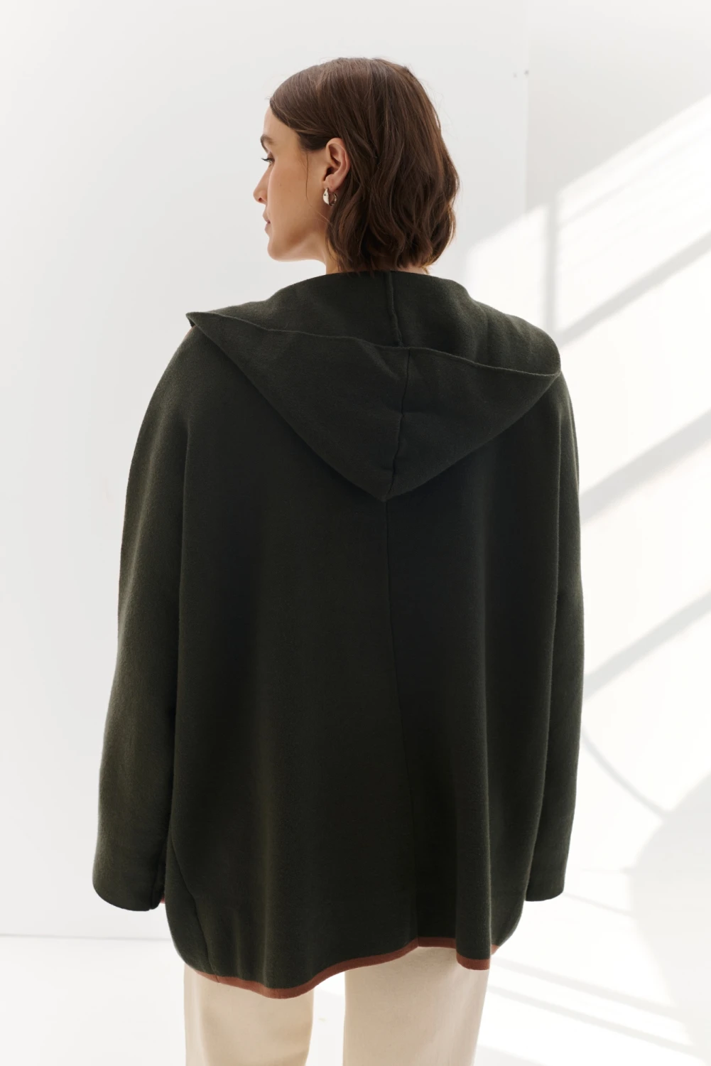 SACO CAPUCHA verde talle unico