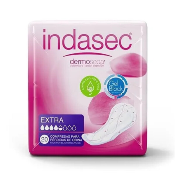 Apósitos Absorbentes Extra x 20 Unidades – Indasec Apósitos Absorbentes Extra x 20 Unidades – Indasec
