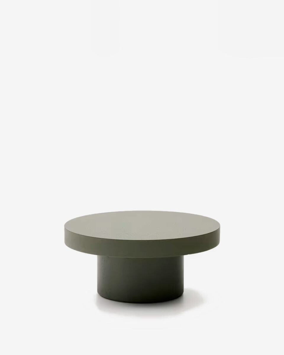 Mesa de centro Aiguablava de cemento verde Ø 66 cm - verde Ø 66 cm 