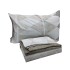 Juego de Sabanas 1 Plaza Suaves Estampado Calidad Frescas Variante Diseño Rombos Color Beige