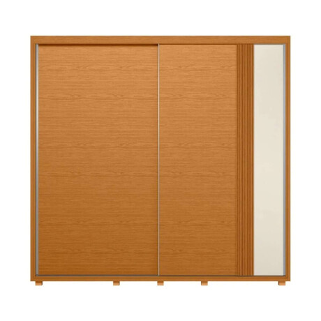 Ropero 2 puertas corredizas 4 cajones Acacia Marron