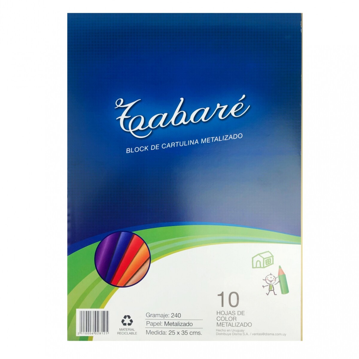 Block Tabaré Cartulina Metalizada 