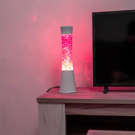 Lámpara de lava tower Purpurina Corazones Sc