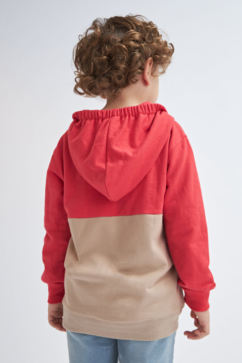 Chaqueta deportiva liviana con capucha Rojo