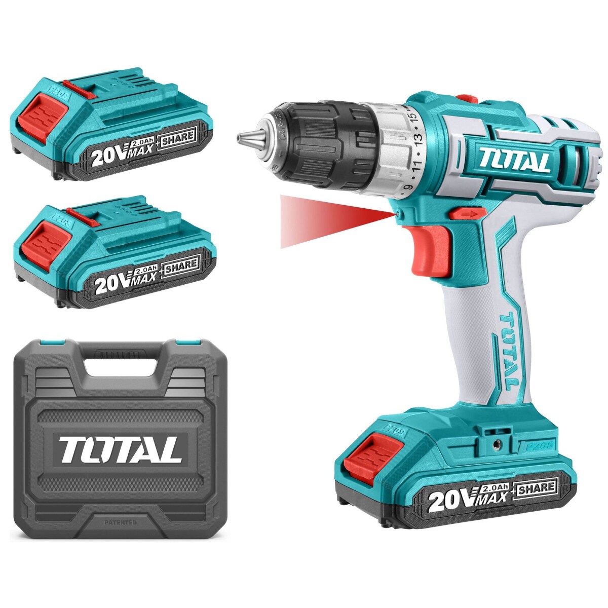 Atornillador Inalámbrico 20v - Doble Batería Y Maletín 