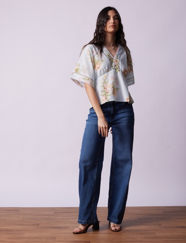Blusa Puntilla CELESTE/MULTI