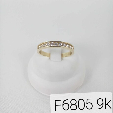 Anillo de oro 9 ktes con 11 circonias. Medio sin fin Anillo de oro 9 ktes con 11 circonias. Medio sin fin