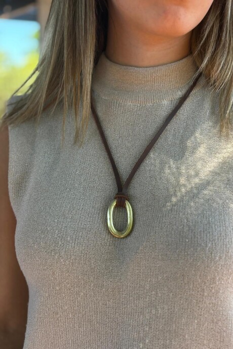 Mini Oval Shape Necklace Dorado
