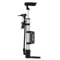 Inflador Manual De Pie Para Bicicleta Plateado