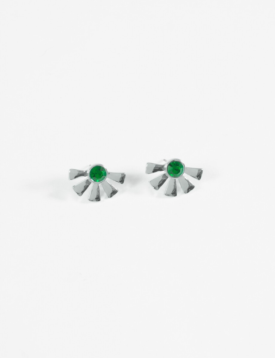 Caravanas shinny semi - plateado 