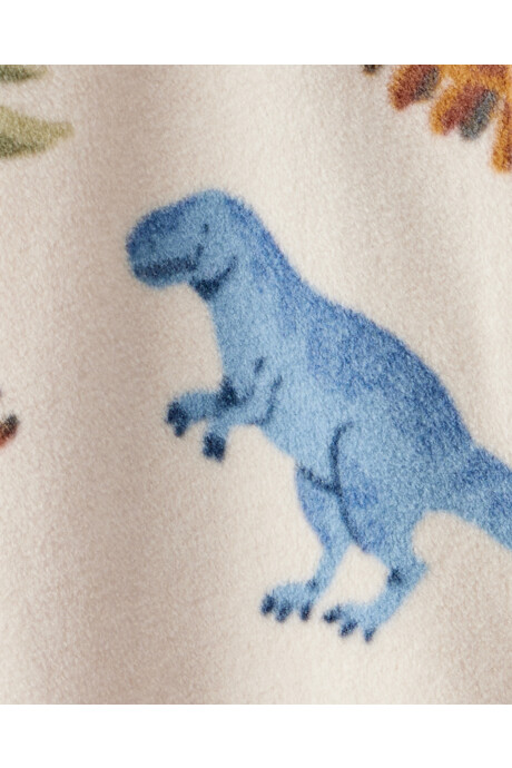 Pijama una pieza de micropolar, con pie, diseño dinos Sin color