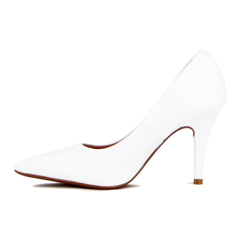 Zapato Formal Mujer Vizzano Clásito Taco Alto Blanco
