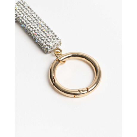 Llavero Letra ''l'' De Strass Plateado Hematite