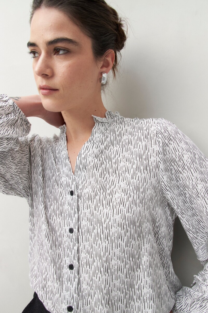 CAMISA ZEPHYR Negro/Blanco
