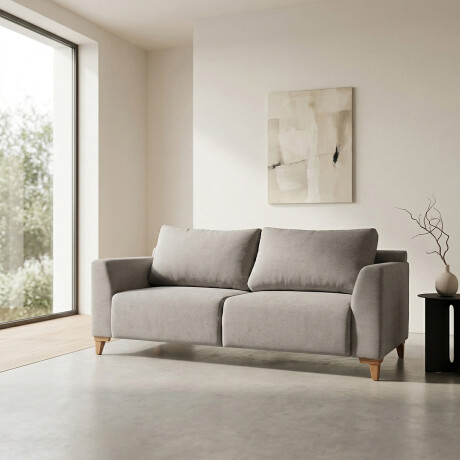 Sofá Gino - Microfibra - 3 cuerpos TC1009 (Plata)