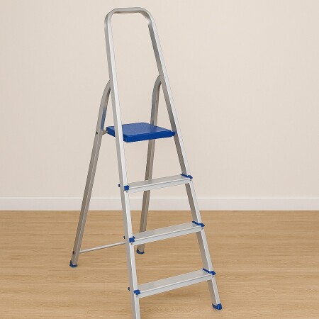 Escalera Plegable de Aluminio Mor 4 Peldaños Escalera Plegable de Aluminio Mor 4 Peldaños