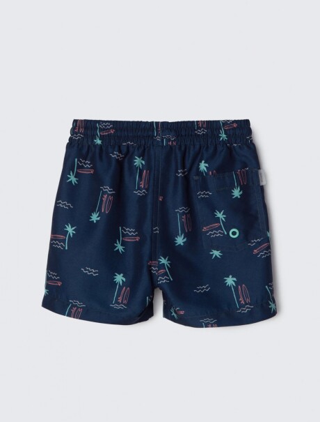 SHORT INFANTIL ESTAMPADO AZUL