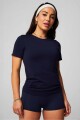 Polo Manga Corta Feather Tech Mujer Deep Navy