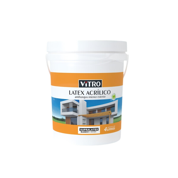 PINTURA LATEX ANTIHONGOS INTERIOR EXTERIOR 1LT VITRO Pintura Latex Antihongos Interior Exterior 1lt Vitro