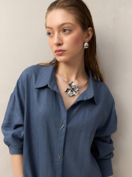 VESTIDO D.CASSIN BASILE INDIGO