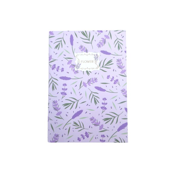 Cuaderno floreado A6 violeta