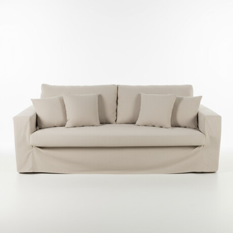 Sofá Moscow con Funda - Tela Rústica - 3 cuerpos TD5263-1636 (Capuccino)