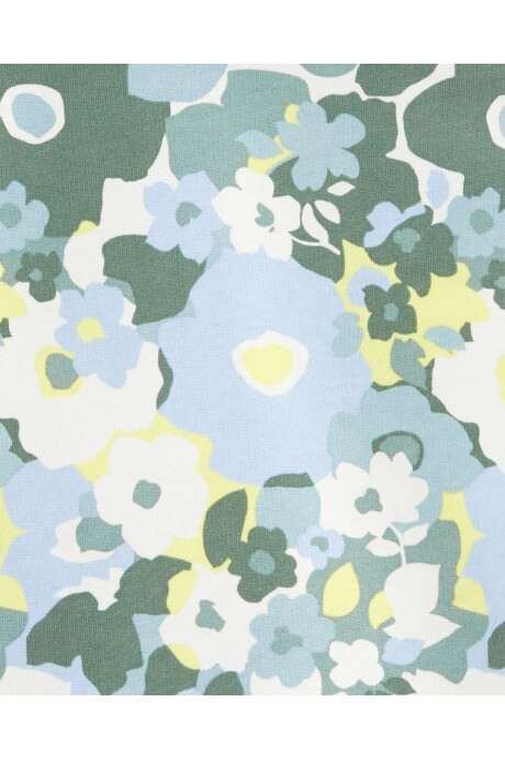 Buzo de algodón, con capucha, diseño floral Sin color