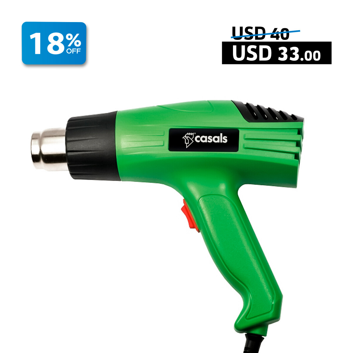PISTOLA DE CALOR 2000W VD2000M CASALS - N/a 