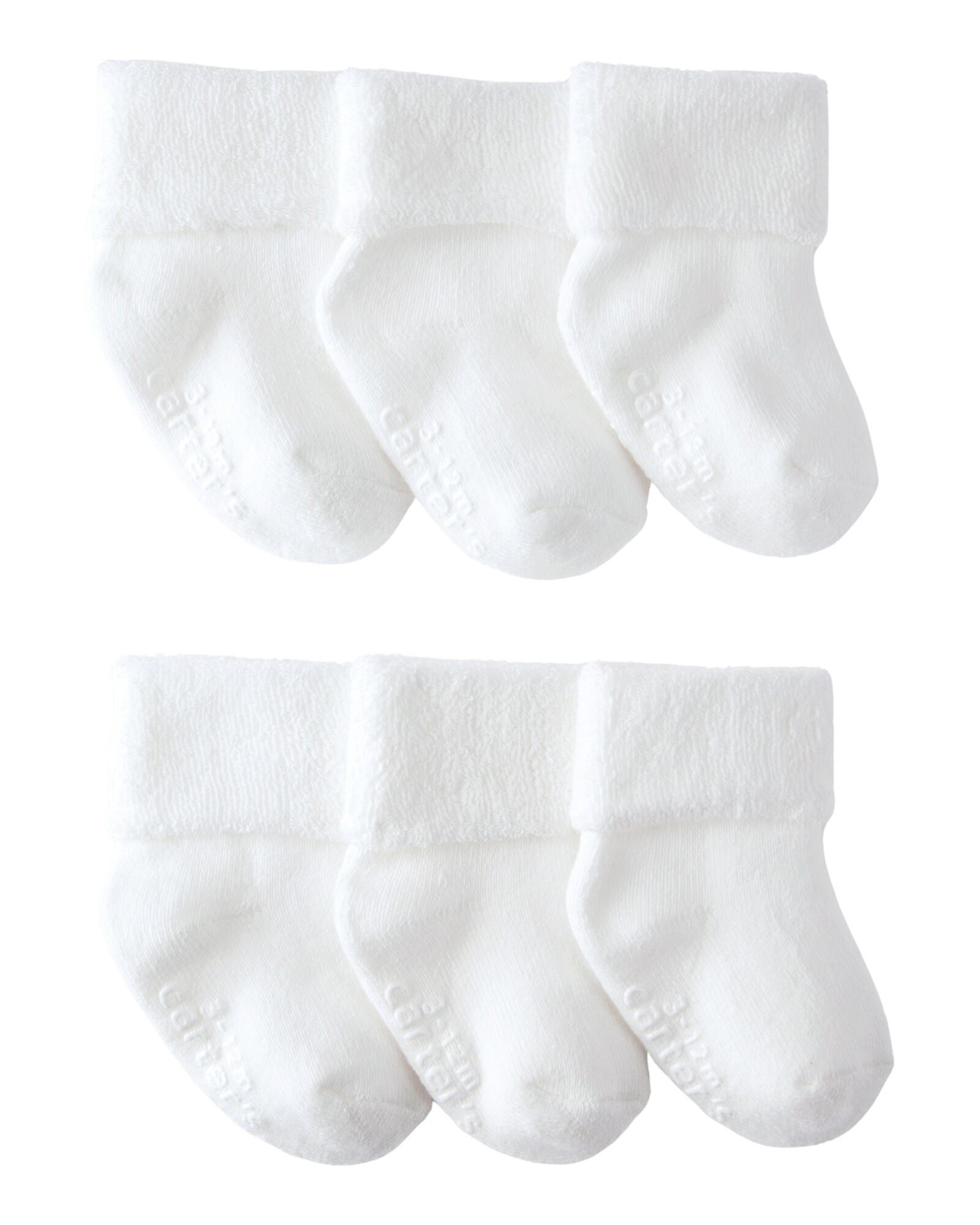 Pack seis pares de medias de algodón, con puños Sin color