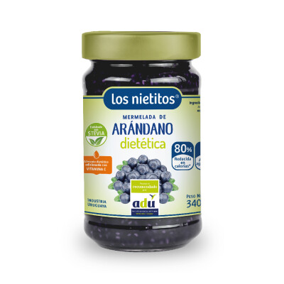 Mermelada De Arandanos Sin Azúcar Los Nietitos 340g Mer. Arandanos 0% Los Nie.340g