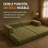 Sofá Sillón Cama ComboHome Teddy Premium 3 Cuerpos Corderoy Verde 1