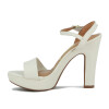 Sandalia Vizzano Mujer Taco 12cm Plataforma 2cm Blanco
