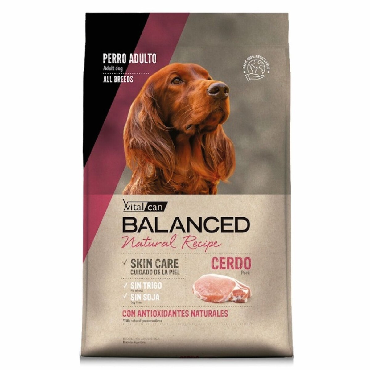 Balanced Perro Adulto Natural Recipe Cerdo 15 Kg 