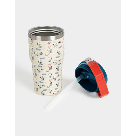 Vaso Metálico Snoopy Mundial Blanco Crudo