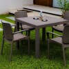 JUEGO DE JARDIN FIDJI 4 SILLAS Y MESA RATAN MOKA Juego De Jardin Fidji 4 Sillas Y Mesa Ratan Moka
