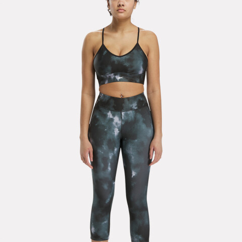 Id Train Printed Sports Bra - Mujer Black