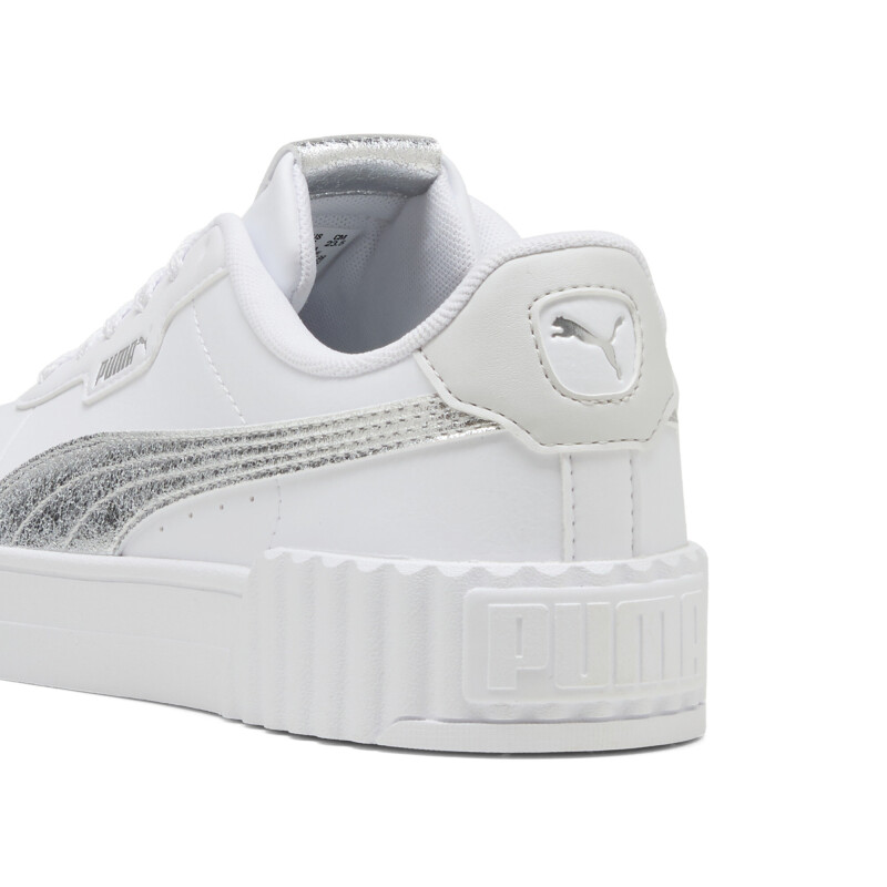 Championes PUMA Carina 3.0 Metal.Whisper Mujer 404511 01 Blanco-plata