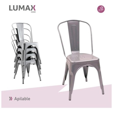 Pack 4 Sillas Tolix Lumax Varios Colores Gris