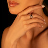 Anillo Jacinta de plata 925 y brillantes. Anillo Jacinta de plata 925 y brillantes.