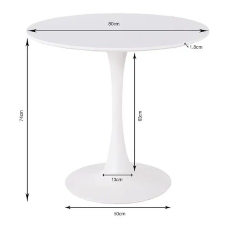 Juego De Comedor 4 Sillas Boucle + Mesa Tulip Mesa en blanco