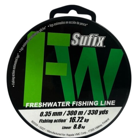 Tanza Sufix Mono Fresh Bobina De 300 Metros Medida 0.35mm