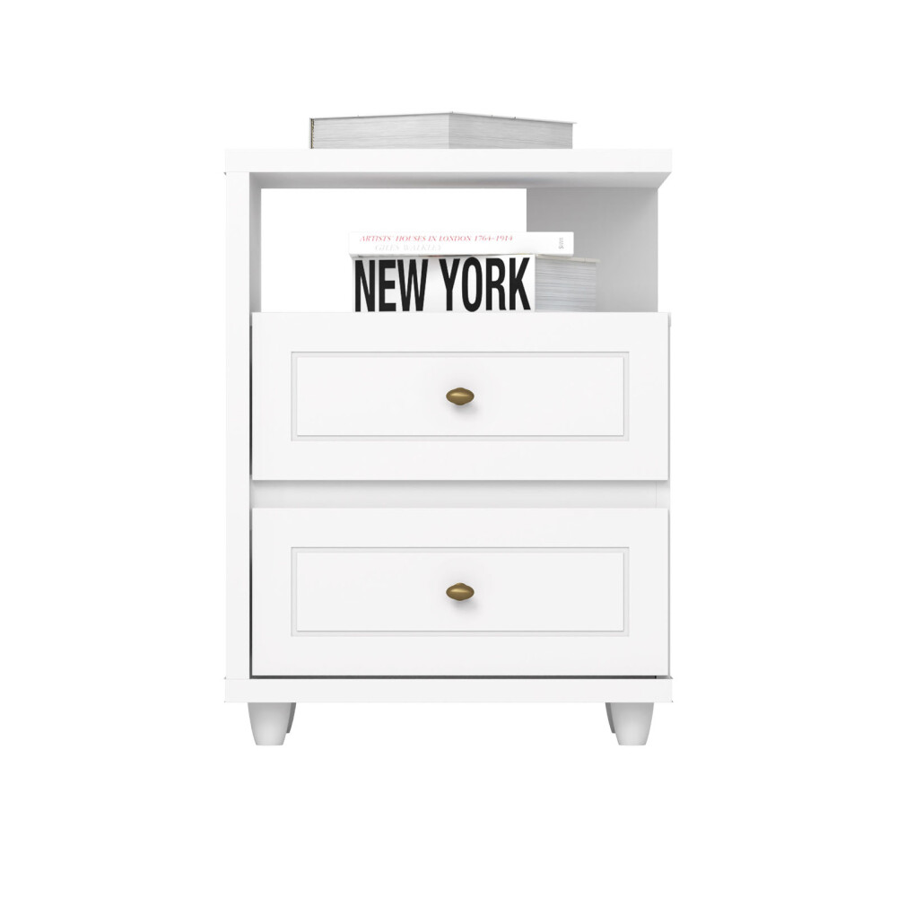 MESA DE LUZ MDF-Y-MDP BLANCO AMERICANO II