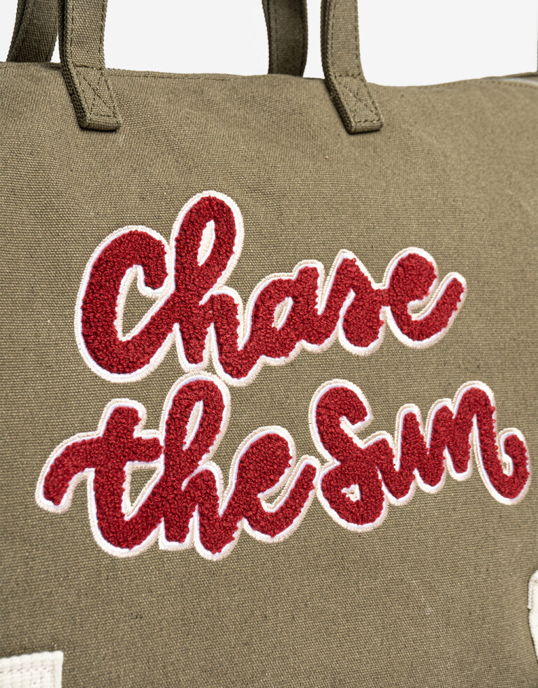 Shopper Shopper Con Estampa - Verde Militar