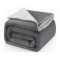 Frazada Manta Polar Termica Con Corderito 2 Plazas 200x230cm Gris