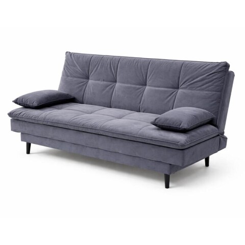 SILLON SOFACAMA LIVERPOOL con asiento reclinable en tela suede con cojines - Gris Titanio SILLON SOFACAMA LIVERPOOL con asiento reclinable en tela suede con cojines - Gris Titanio