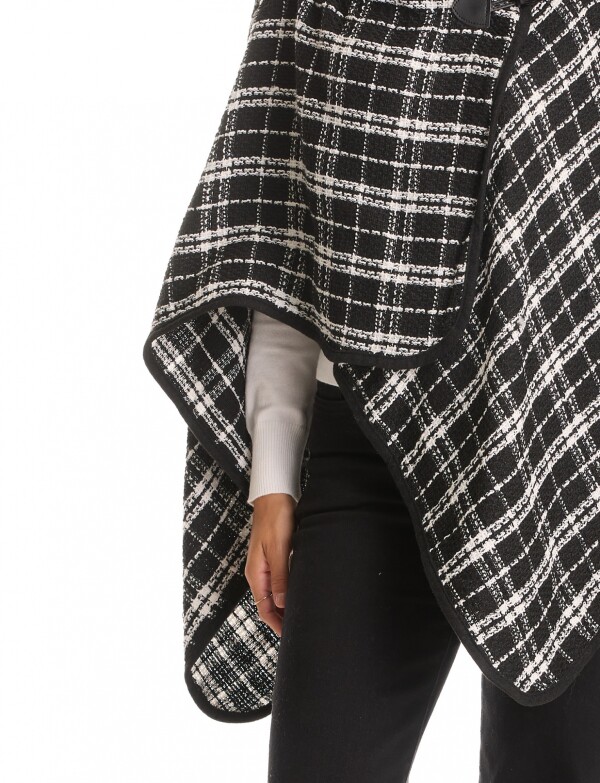 Ruana Cuadros NEGRO/BLANCO