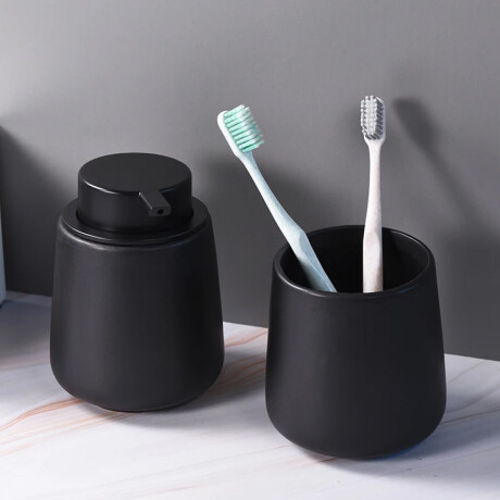 Set X3 de cerámica negro para baño Sc