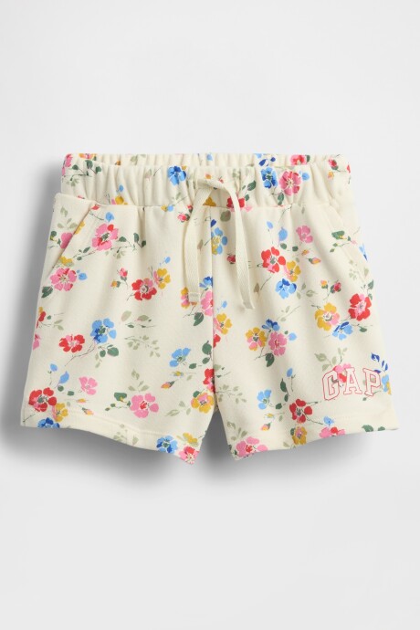 Short Sin Felpa Logo Gap Toddler Niña New Off White